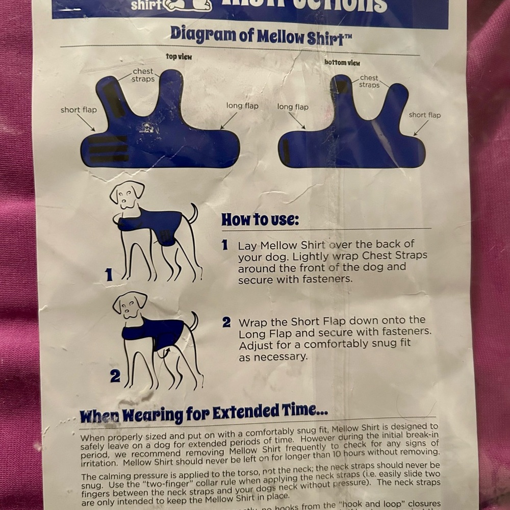 🐾 Mellow Out! XL Dog Anxiety Shirt | Radiant Orchid | Calming + Cozy - Picture 6 of 7